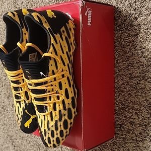 PUMA MEN'S FUTURE 5.1 NETFIT LOW FG/AG SHOES: YELLOW/BLACK: NIB: SZ 11